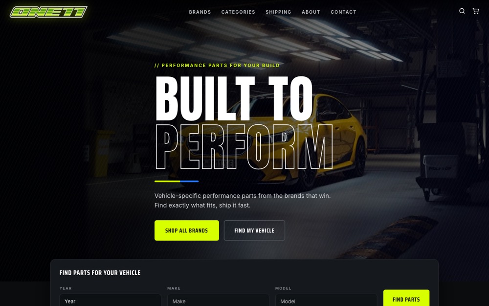 One11 Performance online store